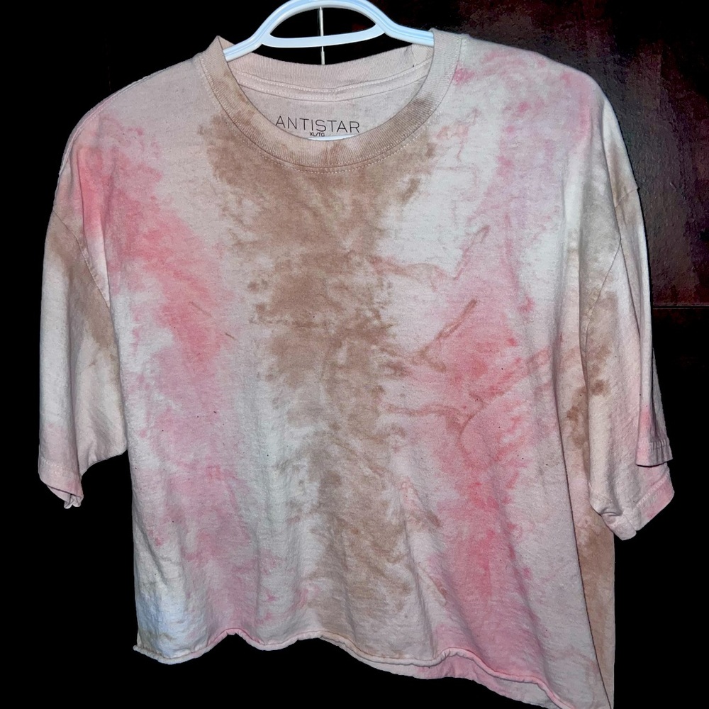 Antistar Cropped Tie-Dye Shirt